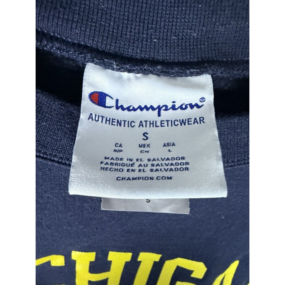 Michigan Wolverines Sweatshirt Mens S Blue Champion Pullover‎ Fleece NCAA - Picture 3 of 7